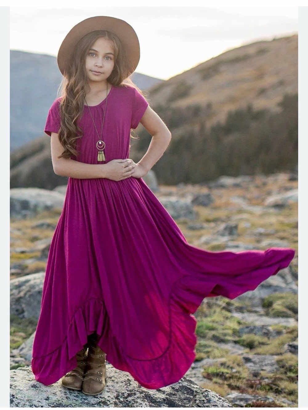 Mia Joy Joyfolie Braelyn Dress in Deep Plum